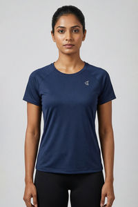 Zelocity Relaxed Quick Dry Top - Navy Peony — thumbnail 3